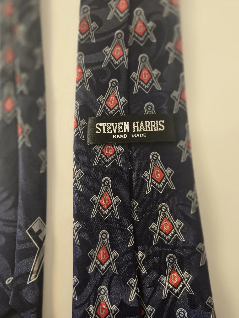 Steven Harris  Blue Men's Masonic Necktie Mason Neck Tie